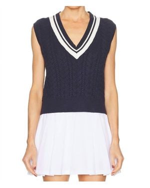 Beyond Yoga Cable Knit Vest - Blue