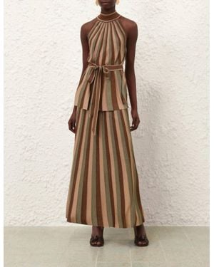Zimmermann Hypnotic Midi Skirt - Natural