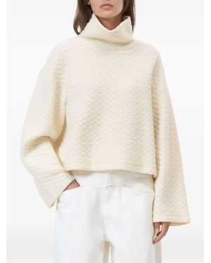 Closed High Neck Sweatshirt - White