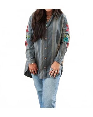 Layerz Clothing Diane Long Sleeve Top - Gray