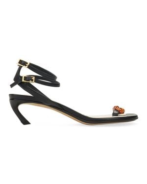 Lanvin 45Mm Swing Sandal-Melodie Jewel Pumps - Metallic