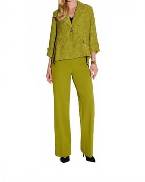 Joseph Ribkoff Textured Notched Collar Swing Jacket - Yellow