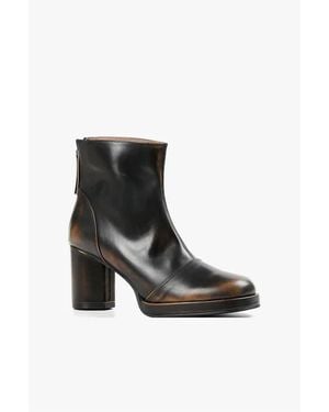 All Black Distressed Lady Ankle Boots - Black