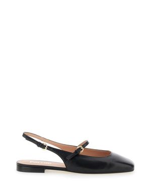 Pollini Slingback Ballerinas With Adjustable Strap - White