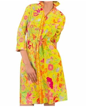 Gretchen Scott Cotton Birds & The Bees Pulley Dress - Yellow