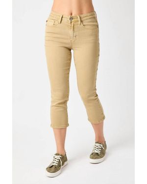 Judy Blue Capri Denim Pants - Natural
