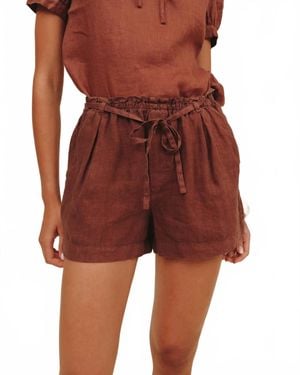 Bella Dahl Double Pleat Tie Short - Red