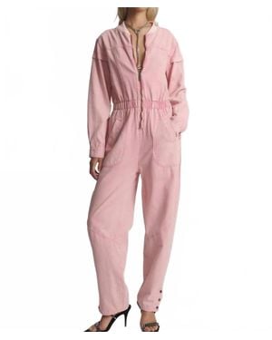 One Teaspoon Cindy Aviator Jumpsuit - Pink