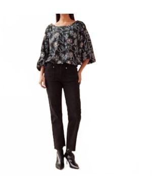 Omika Verde Blouse - Black
