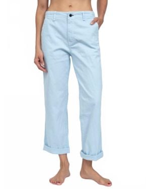 ASKK NY Twill Low Slung Relaxed Chino Pant - Blue