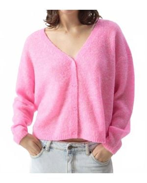 American Vintage Nuggy V-Neck Cardigan - Pink