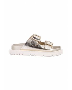 MIA Golden Hour Buckle Slides - White