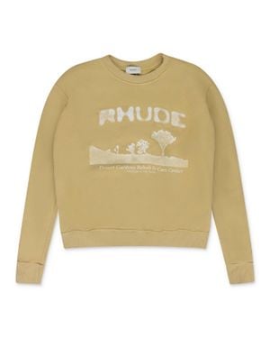 Rhude Box Crewneck Sweater - Yellow