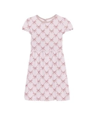 KICKEE Kids Flutter Sleeve Twirl Dress - Pink