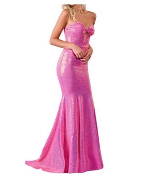 Rachel Allan Strapless Sweetheart Prom Dress - Pink