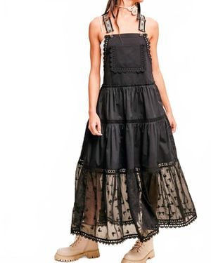 In-Loom Ashlyn Overall Maxi Dress - Black