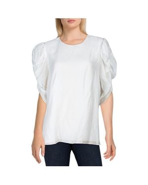 Ted Baker Knit Lyocell Blouse - White