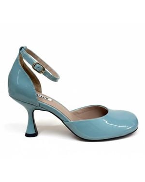 Bibi Lou Bubble Round Toe Heels - Blue