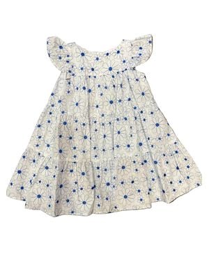 Funtasia too Girls Flowers Tiered Dress - Natural