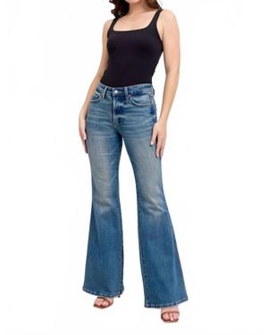 Judy Blue Mid Rise Tummy Control Flare Jeans - Blue