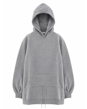 T By Alexander Wang Mini Dress With Hood Cotton - Gray