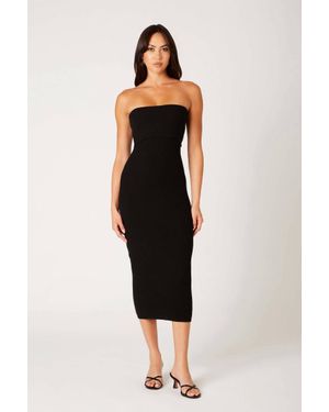 Nia Emory Strapless Midi Dress - Black