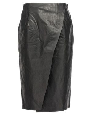 Kassl 'Wrap Skirt Oil' Skirt - Gray