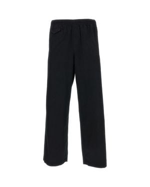 A.P.C. Wide-Leg Linen Blend Pants - Black