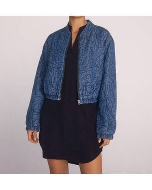 Bella Dahl Cropped Flora Jacket - Blue