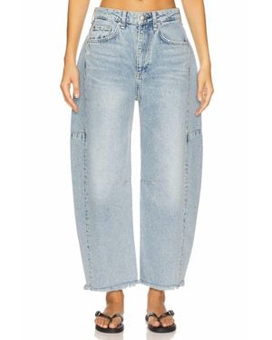 Rag & Bone Charlie High Rise Barrel Jeans - Blue
