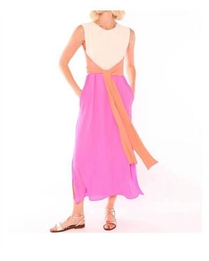 Vilagallo Tina Georgette Dress - Pink