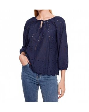 Charlie b 3/4 Raglan Sleeve Blouse - Blue