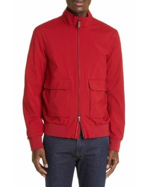 Herno Zip Up Bomber Jacket - Red