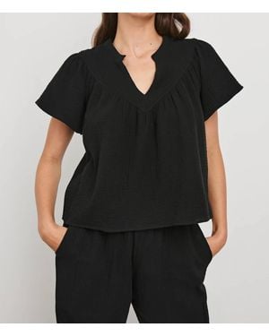 Rails Sayer V Neck Top - Black