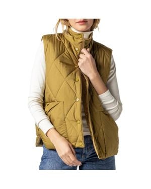Lilla P Reversible Snap Front Vest - Yellow