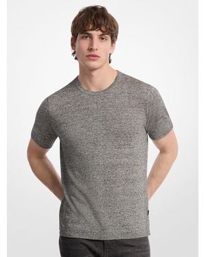 Michael Kors Linen And Cotton T-Shirt - Gray