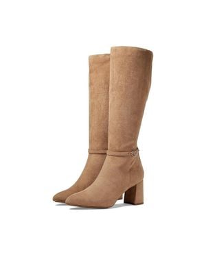 Anne Klein Brenice Boot Suede Buckle Detail Knee High Jobb1245 - Brown