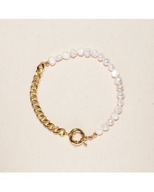 Joey Baby Lauren Pearl Chain Bracelet - Natural