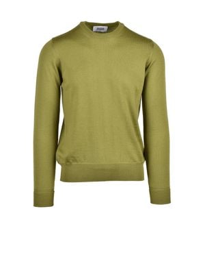 Alpha Studio Crew-Neck Pullover Crafted From Extra-Fine Merino Wool - Green