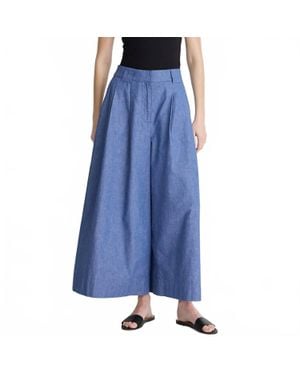 Apiece Apart Midrise Palazzo Pants - Blue
