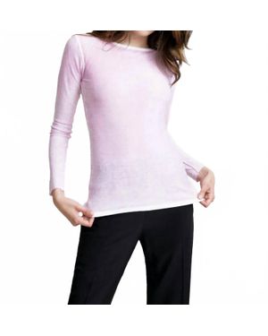 Kokun Fitted Crewneck Bamboo Sweater - Purple