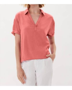 ecru New Hutton Garmet Dyed Pullover Top - Red