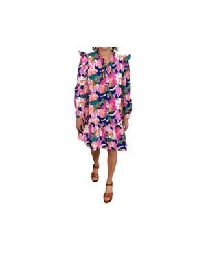 Michelle Mcdowell Rhodes Floral Midi Dress - Black