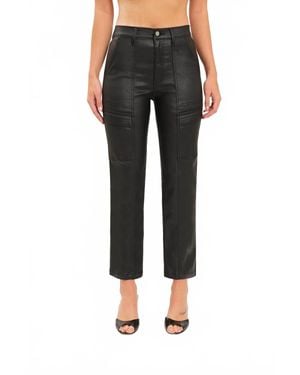DAZE Straight Up High Rise Cargo Pants - Black