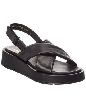 La Canadienne Axis Leather Platform Sandal - Black