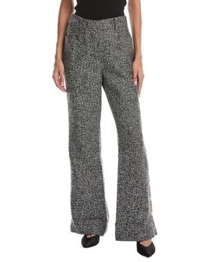 Toccin Gracie Button Detail Wool-Blend Pant - Gray