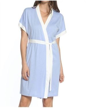 Twelve Eighty Eight Madeleine Short Sleeve Sleeve Robe - Blue