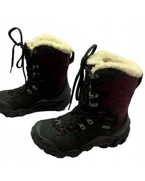 Obōz Bridger Insulated Waterproof 9 Inch Leather Snow Boots - Black
