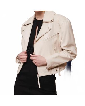 Giacca Lusso Volume Sleeve Moto Jacket - Natural