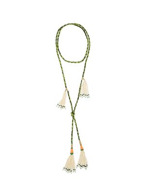 MONOKI Double Tie Necklace - White